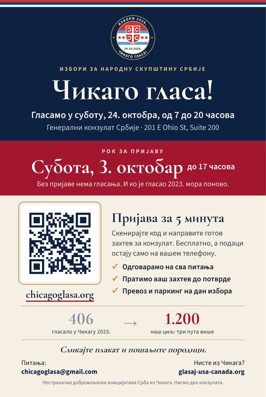Плакат Чикаго гласа!